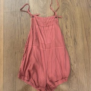 Billabong pink overalls romper